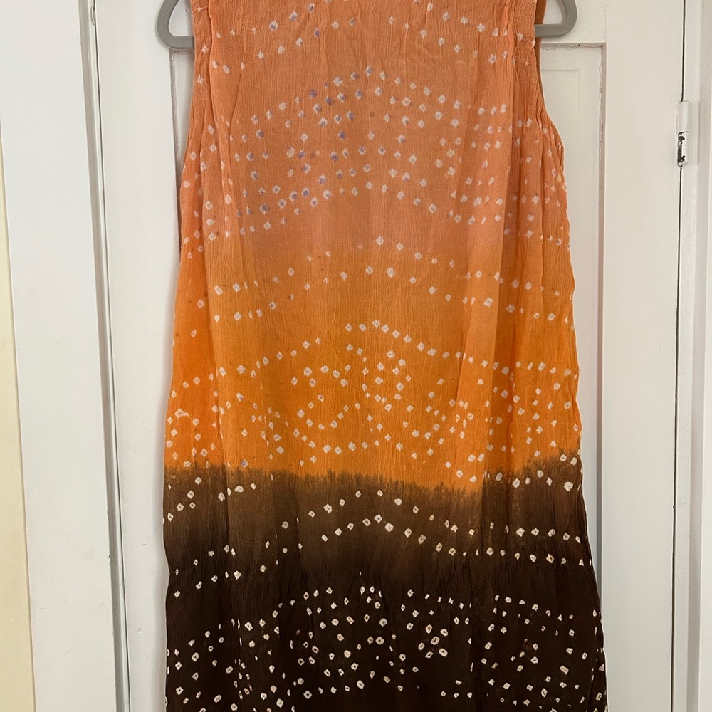 Cotton, lined gauze knee length summer dress